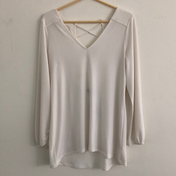Express Tops - NWT Express White Lace Up Blouse